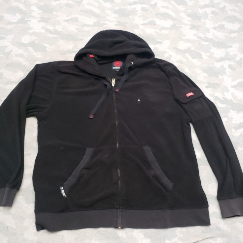 Scottevest Black Full-Zip Hooded Jacket